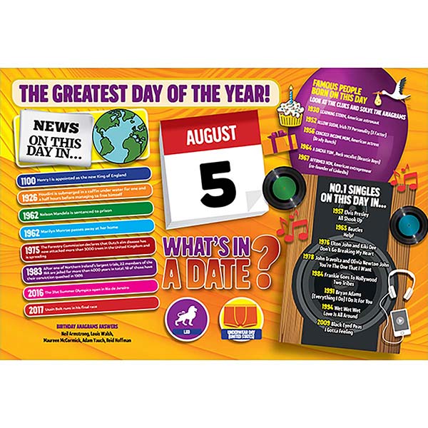 WHAT’S IN A DATE 5th AUGUST STANDARD 400 PIEC