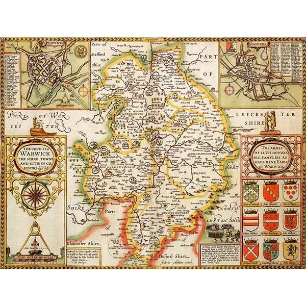 HISTORICAL MAP WARWICKSHIRE 400 PIECE JIGSAW