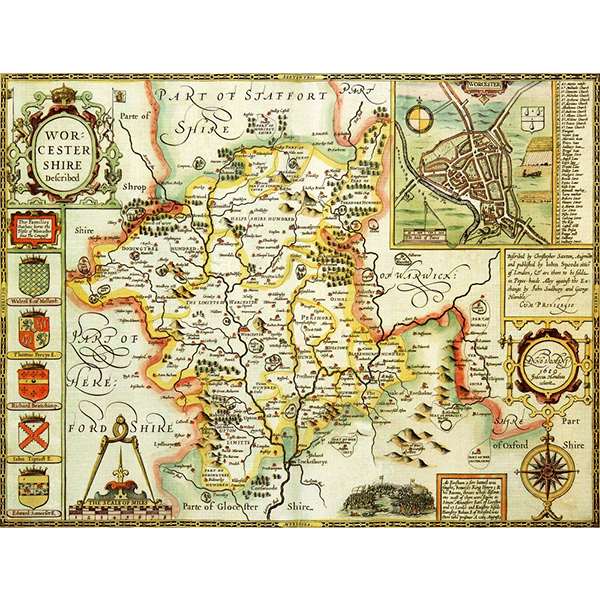 HISTORICAL MAP WORCESTERSHIRE 400 PIECE JIGS