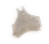 CLEAR TRIANGULAR STOPPER WITH GROOVED ENDS
