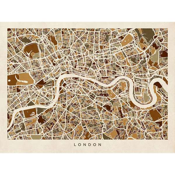VINTAGE LONDON MAP