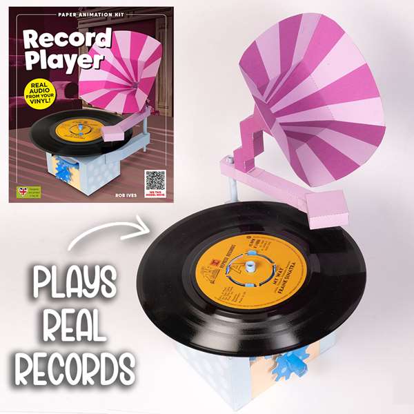 RECORD PLAYER -  PAPER ANIMATED KITS