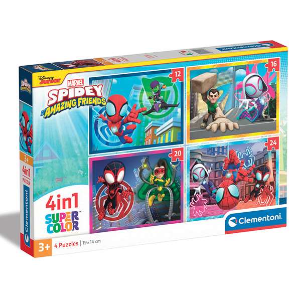 4 IN 1 SPIDEY AND HIS AMAZING FRIENDS JIGSAW PUZZLE
