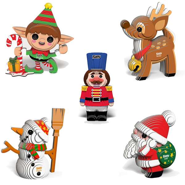 Set Of All Five Eugy Christmas Model Kits 