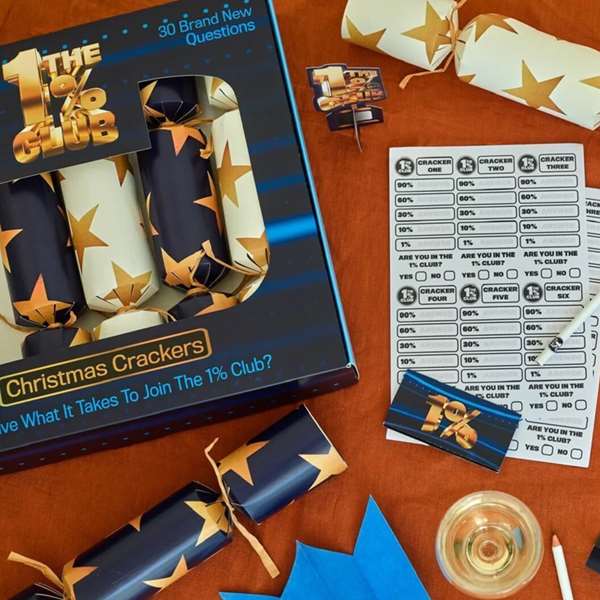 THE 1% CLUB CHRISTMAS CRACKERS