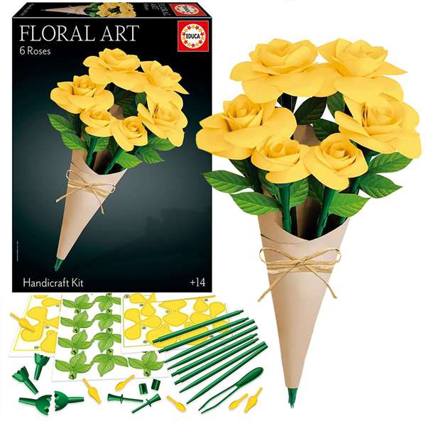 Floral Art 6 Yellow Roses