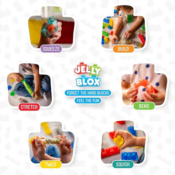 Jelly Blox – 2 in 1 Storage Case - 24 Piece Set