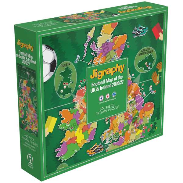 Jigraphy Football Map Jigsaw Of The UK And Ireland 2026/27
