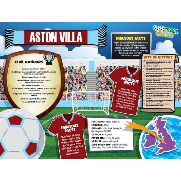 FOOTBALL CRAZY ASTON VILLA (CRF400)