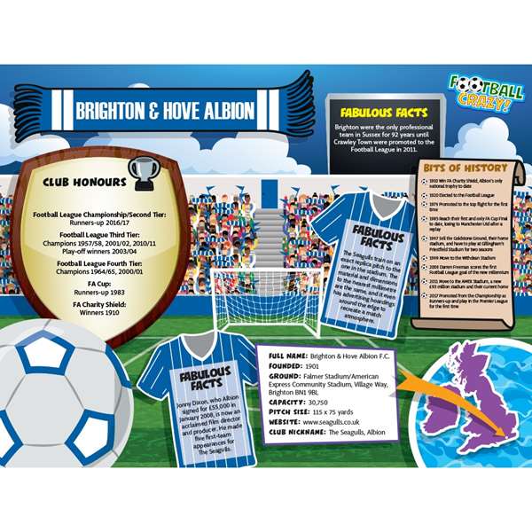 FOOTBALL CRAZY BRIGHTON AND HOVE ALBION (CRF400)