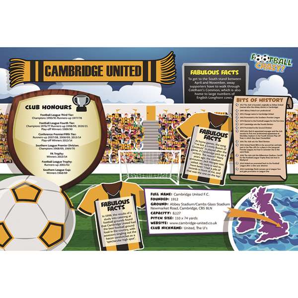 FOOTBALL CRAZY CAMBRIDGE UTD (CRF400)
