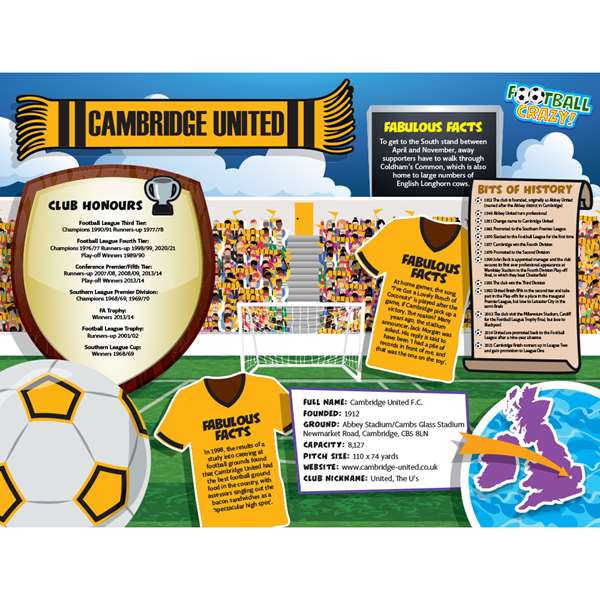 FOOTBALL CRAZY CAMBRIDGE UTD (CRF400)
