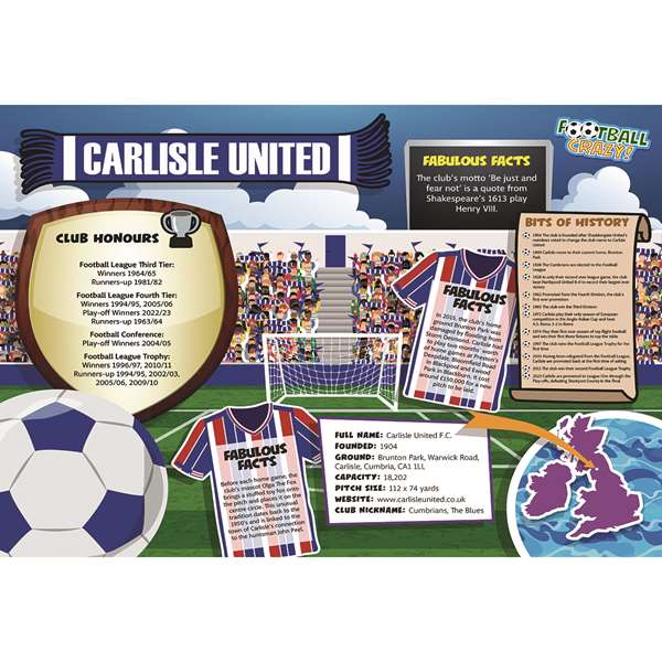 FOOTBALL CRAZY CARLISLE UTD (CRF400)