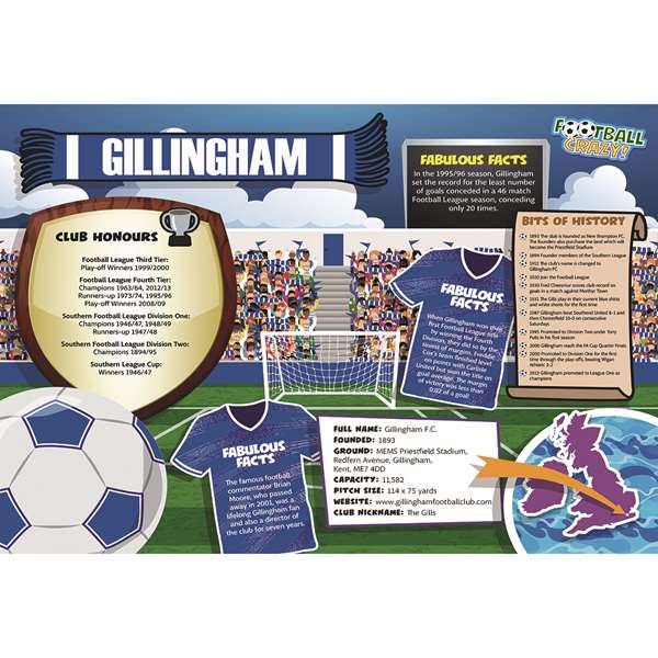 FOOTBALL CRAZY GILLINGHAM (CRF400)