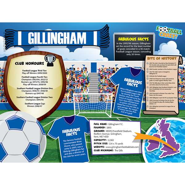 FOOTBALL CRAZY GILLINGHAM (CRF400)