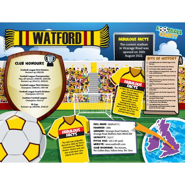 FOOTBALL CRAZY WATFORD (CRF400)