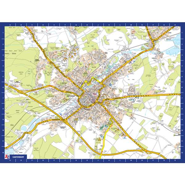 A TO Z MAP OF CANTERBURY (M4JAZLG)