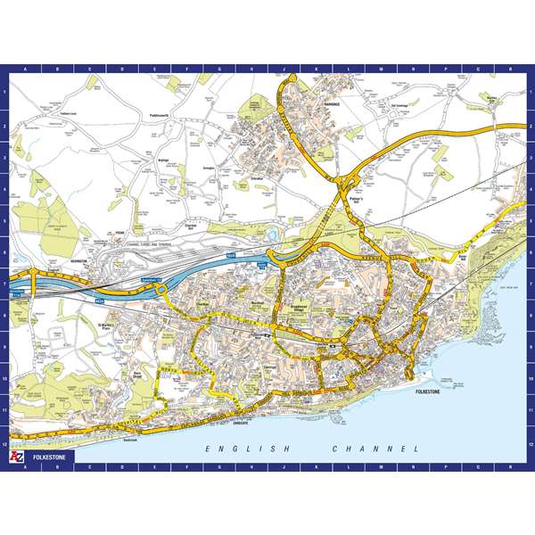 A TO Z MAP OF FOLKESTONE (M4JAZLG)