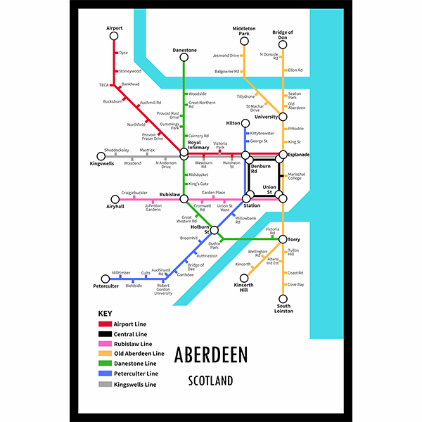 ABERDEEN UNDERGROUND JIGSAW MAP (HPCUG1000)