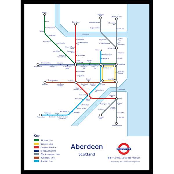 ABERDEEN UNDERGROUND JIGSAW MAP (HPCUG1000)