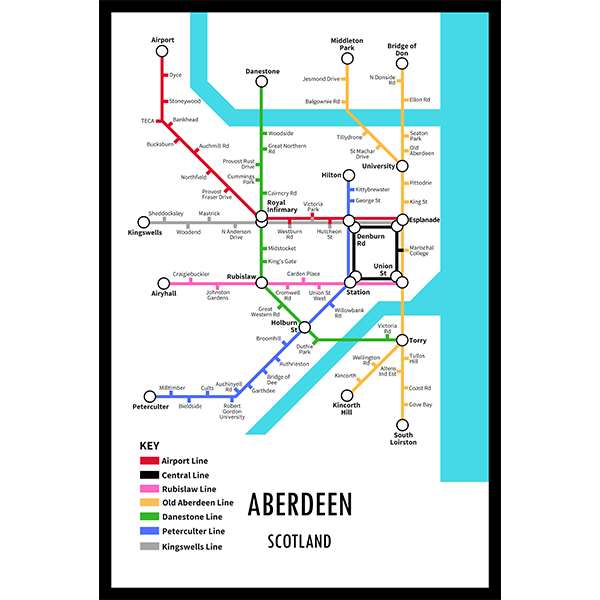 ABERDEEN UNDERGROUND JIGSAW MAP (HPCUG400)