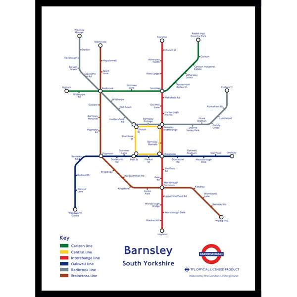 BARNSLEY UNDERGROUND JIGSAW MAP (HPCUG1000)