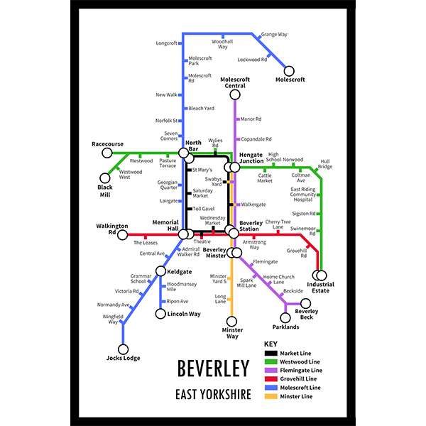 BEVERLEY UNDERGROUND JIGSAW MAP (HPCUG1000)