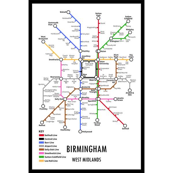 BIRMINGHAM UNDERGROUND JIGSAW MAP (HPCUG400)
