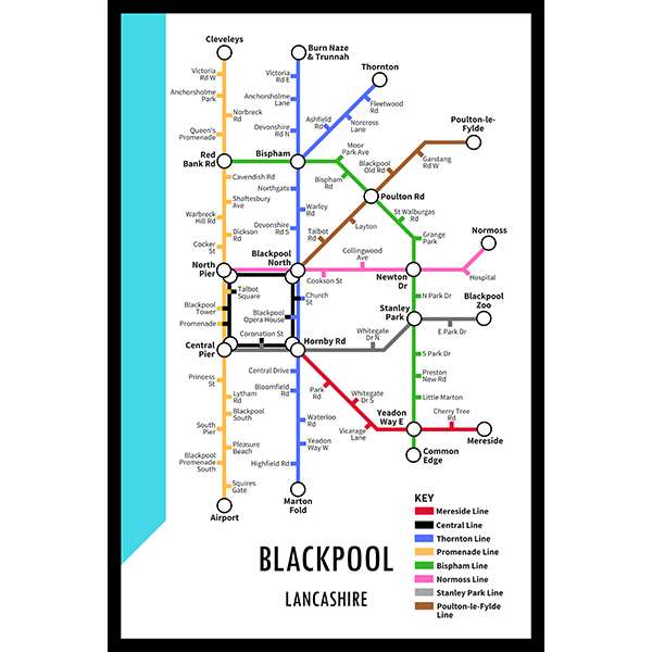BLACKPOOL UNDERGROUND JIGSAW MAP (HPCUG1000)