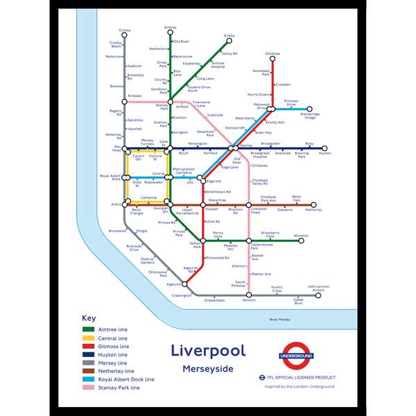 LIVERPOOL UNDERGROUND JIGSAW MAP (HPCUG400)