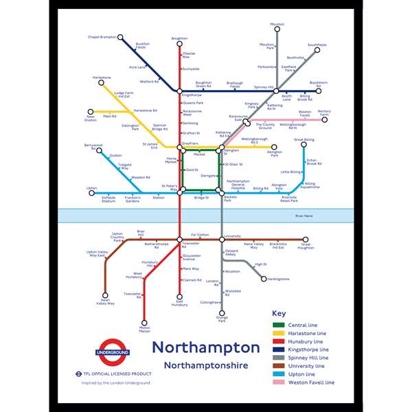 NORTHAMPTON UNDERGROUND JIGSAW MAP (HPCUG400)