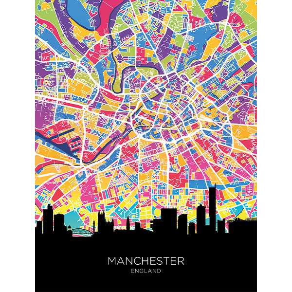 MANCHESTER SKYLINE SUMMER MAP