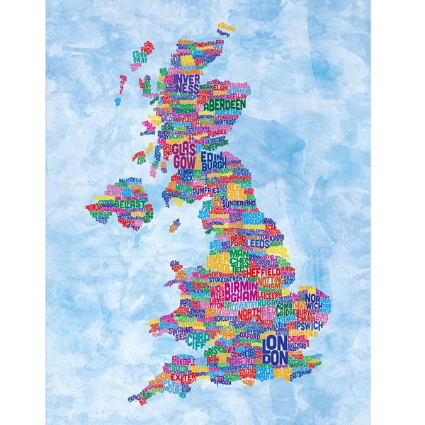 UK TEXT MAP