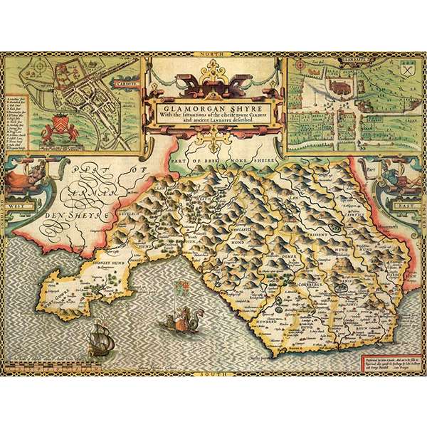 HISTORICAL MAP GLAMORGAN (M4JHIST400)