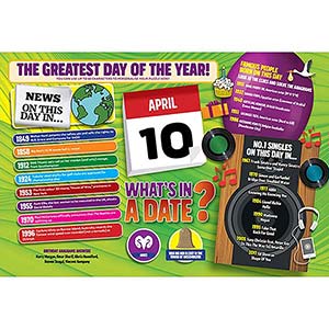 WHAT'S IN A DATE 10th APRIL PERSONALISED 