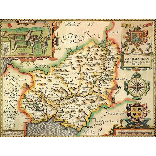 HISTORICAL MAP CARMARTHENSHIRE (M4JHIST400)