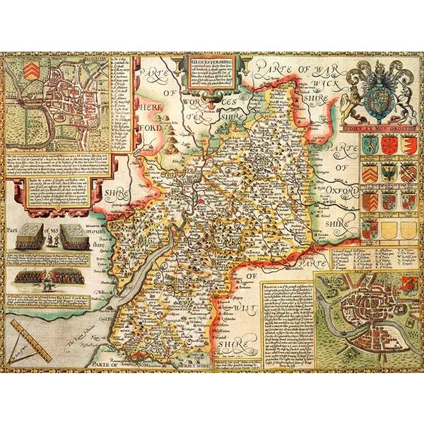 HISTORICAL MAP GLOUCESTERSHIRE (M4JHIST400)
