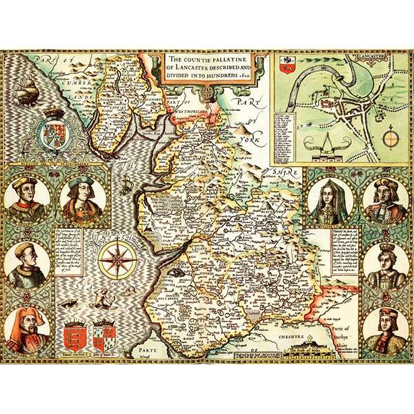 HISTORICAL MAP LANCASHIRE (M4JHIST400)