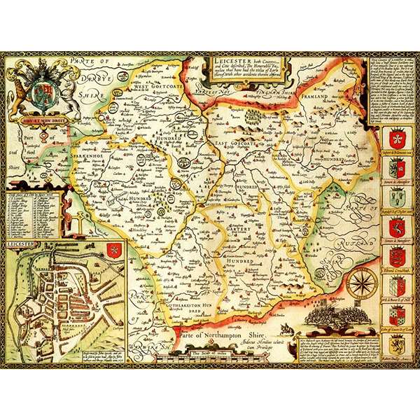 HISTORICAL MAP LEICESTERSHIRE (M4JHIST400)