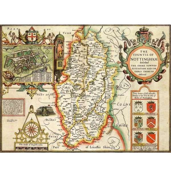 HISTORICAL MAP NOTTINGHAMSHIRE (M4JHIST400)