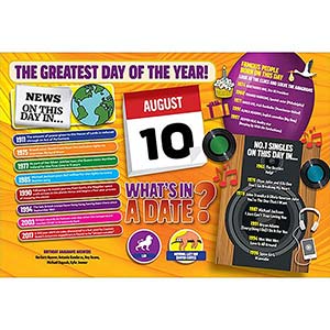 WHAT'S IN A DATE 10th AUGUST STANDARD 