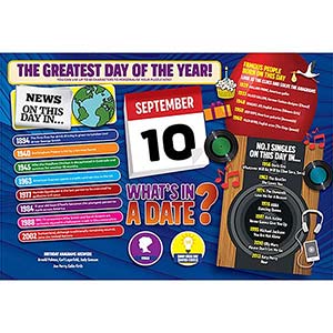 WHAT'S IN A DATE 10th SEPTEMBER PERSONALISED 