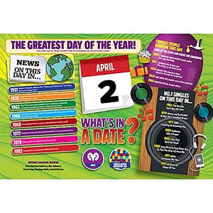WHAT'S IN A DATE 2nd APRIL PERSONALISED 