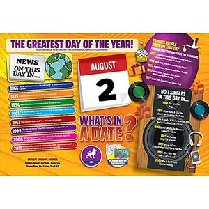 WHAT'S IN A DATE 2nd AUGUST PERSONALISED 