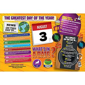 WHAT'S IN A DATE 3rd AUGUST PERSONALISED 