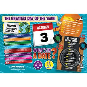 WHAT'S IN A DATE 3rd OCTOBER PERSONALISED 
