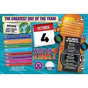 WHAT'S IN A DATE 4th OCTOBER PERSONALISED
