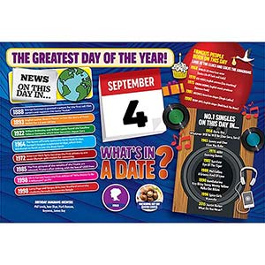 WHAT'S IN A DATE 4th SEPTEMBER STANDARD 