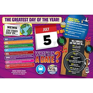 WHAT'S IN A DATE 5th JULY PERSONALISED 