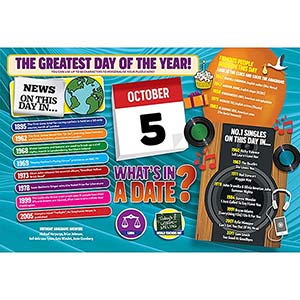 WHAT'S IN A DATE 5th OCTOBER PERSONALISED